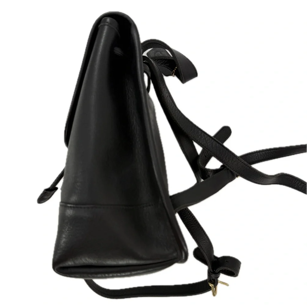 COACH Black Leather Turnlock Drawstring Daypack Backpack Style 9960 Vintage 90s - Picture 15 of 17
